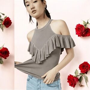 Cold shoulder tank top